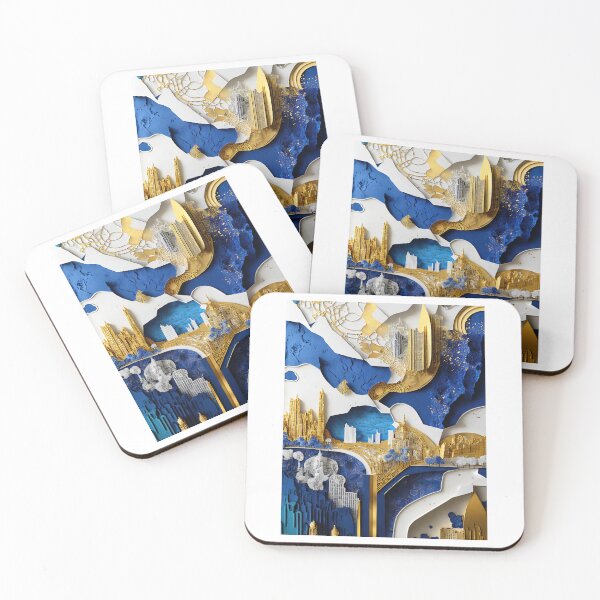 Item preview, Golden Dreams on the City Map designed and sold by Merakiartshop.