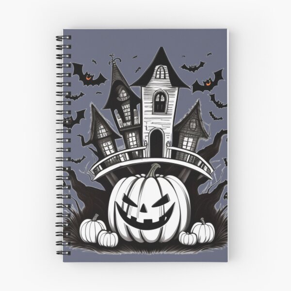 Item preview, Spooky around Halloween house - black and white designed and sold by kikidu21.