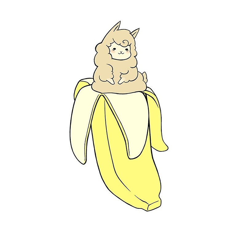 "llama banana" by alicechill Redbubble