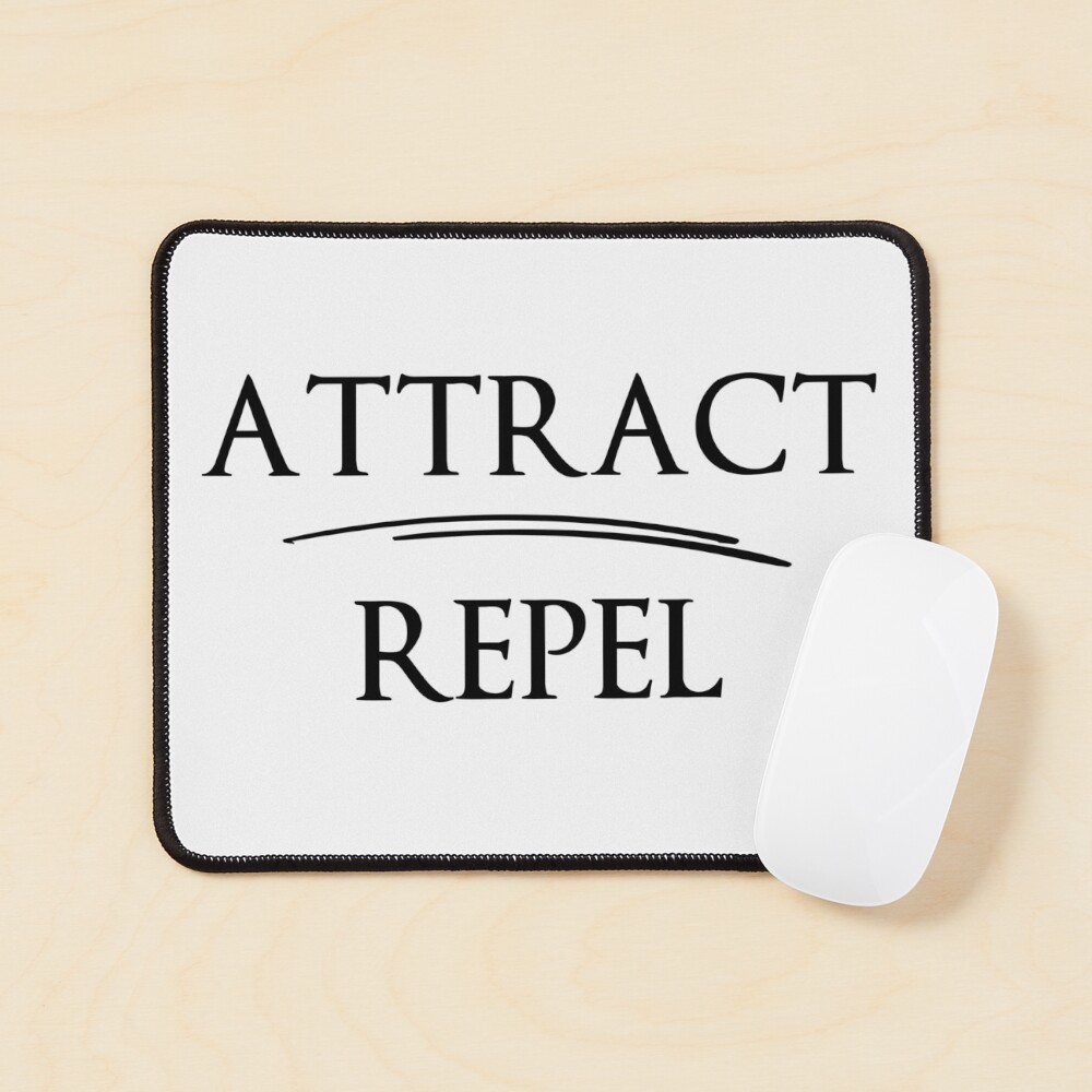 "ATTRACT REPEL The design of Antonyms" Sticker for Sale by IssaraStudio
