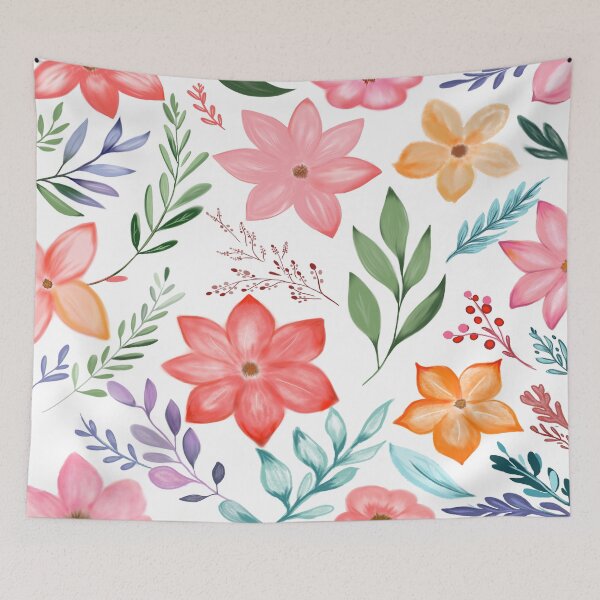 Item preview, colorful flower pattern designed and sold by wawaart.