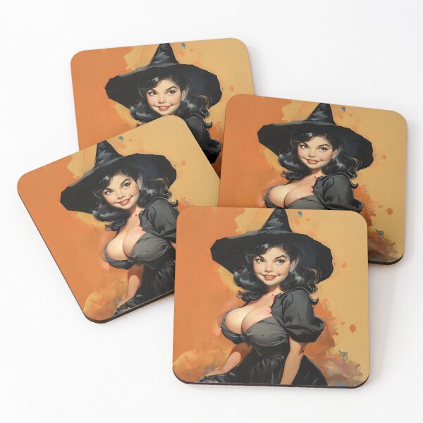 Item preview, Halloween Witch Pinup Girl designed and sold by cutestpinups.