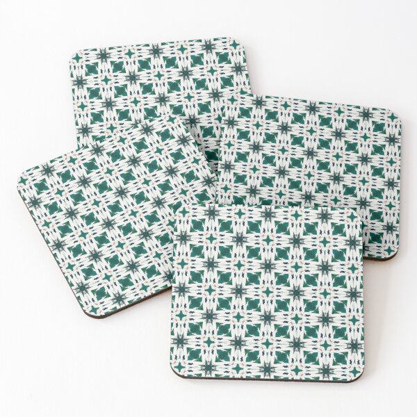 Item preview, white and green tessellations  designed and sold by ritusdesigns.
