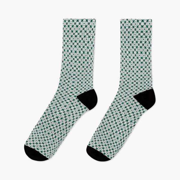 Item preview, white and green tessellations  designed and sold by ritusdesigns.