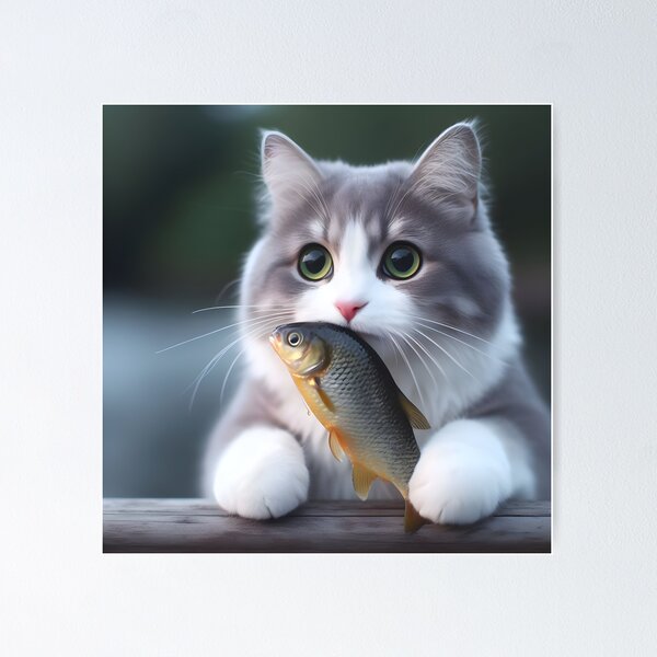 Item preview, Cat and fish.#14 designed and sold by ponggun.