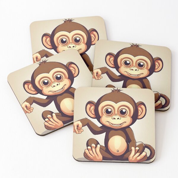 Item preview, Funny cartoon monkey designed and sold by TrendyTextiles.