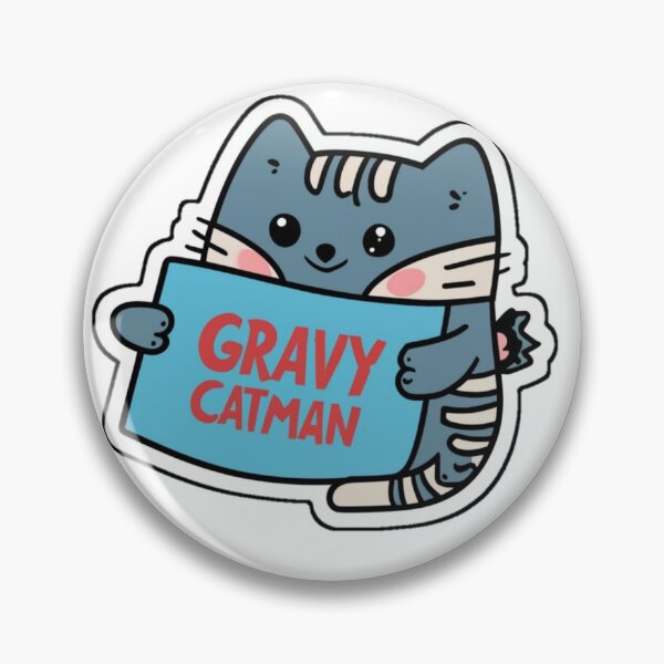 Artikelvorschau, GravyCatman Kawaii Blau entworfen und verkauft von FenwickDesign99.