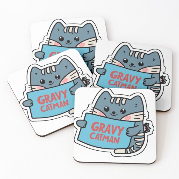 Item preview, GravyCatman Kawaii Blue designed and sold by FenwickDesign99.