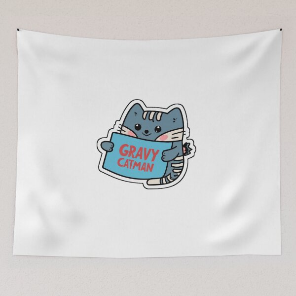 Item preview, GravyCatman Kawaii Blue designed and sold by FenwickDesign99.