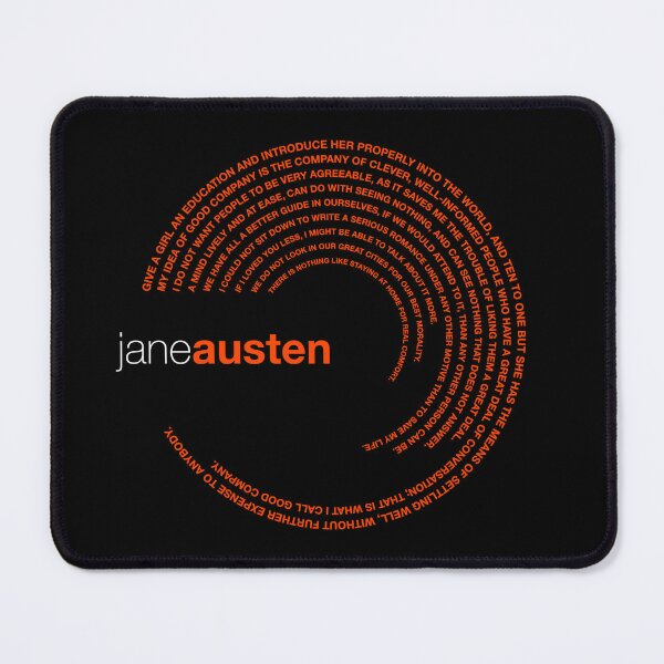 Item preview, Jane Austen famous quotes poster [orangered] designed and sold by CMYKStudio.