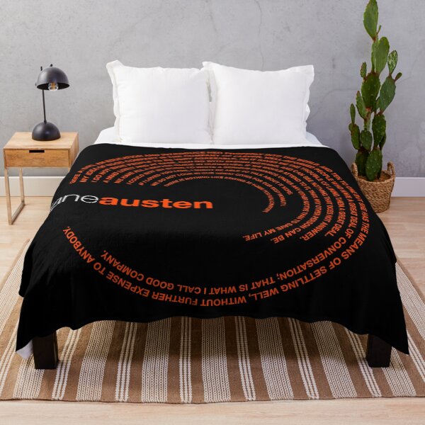 Item preview, Jane Austen famous quotes poster [orangered] designed and sold by CMYKStudio.