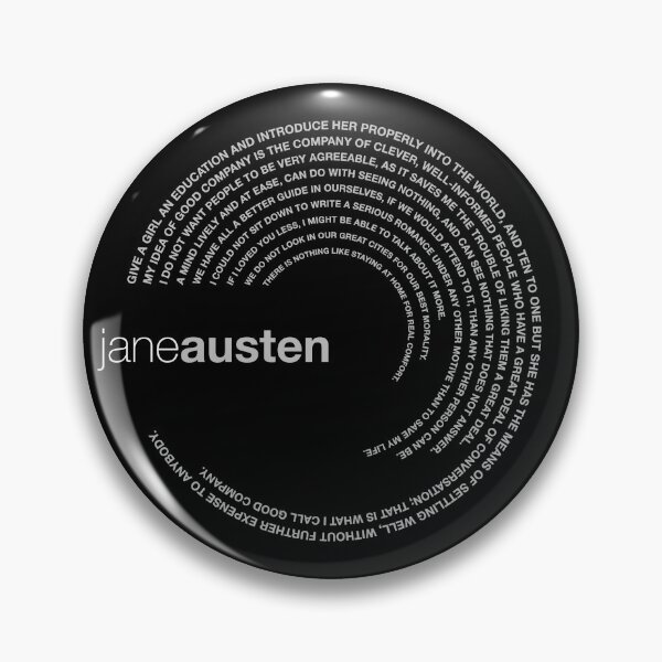Item preview, Jane Austen famous quotes poster [silver] designed and sold by CMYKStudio.