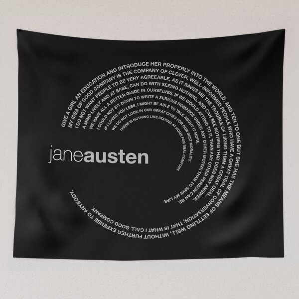 Item preview, Jane Austen famous quotes poster [silver] designed and sold by CMYKStudio.