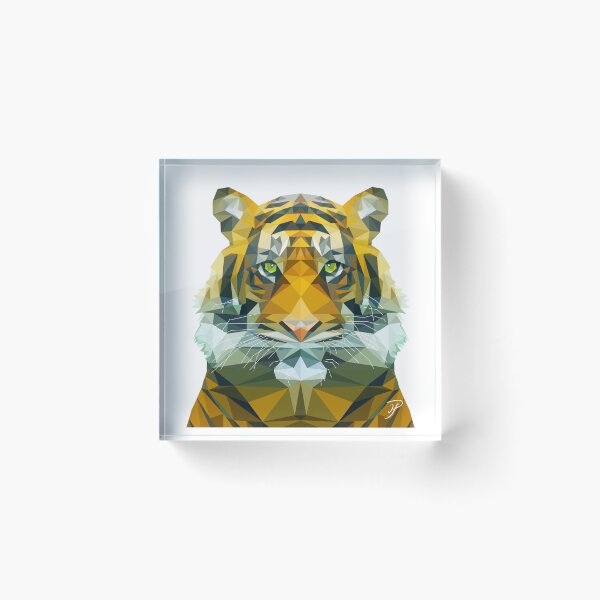 Item preview, Graphic Tiger in Triangles designed and sold by Mike Payne.
