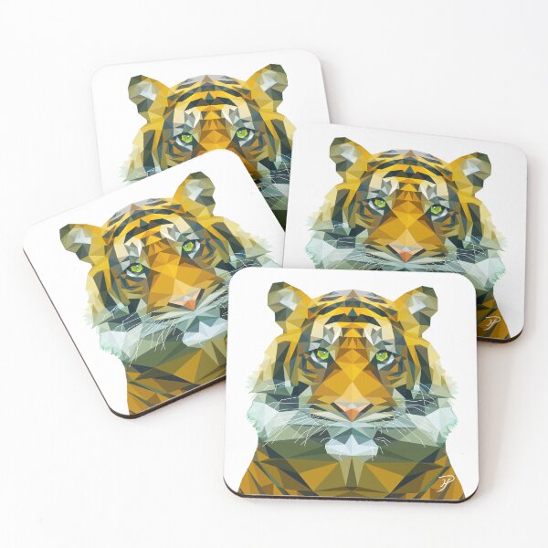 Item preview, Graphic Tiger in Triangles designed and sold by Mike Payne.