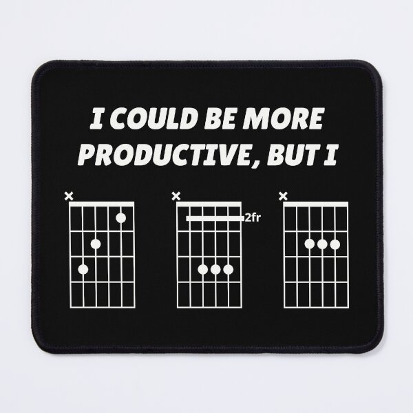 Item preview, I Could Be More Productive, But I CBA (guitar chords) designed and sold by guvnaguitars.