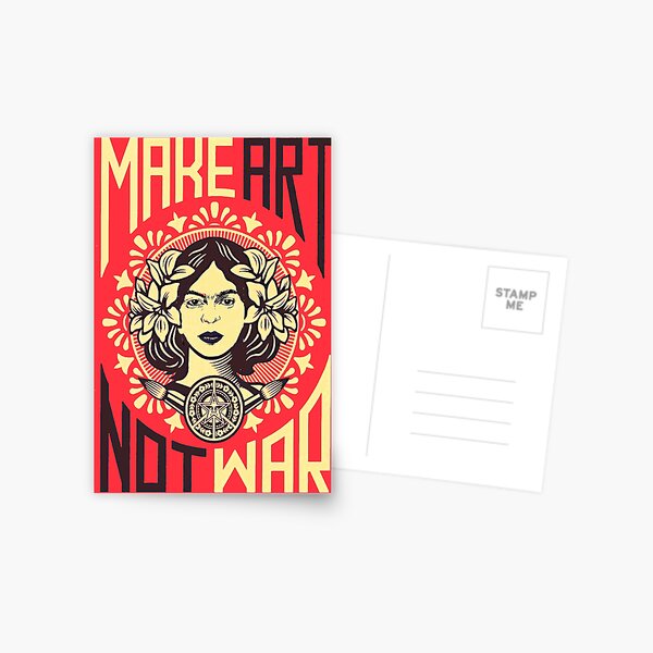 Item preview, Make Art Not War Frida Kahlo designed and sold by FridaArtGallery.