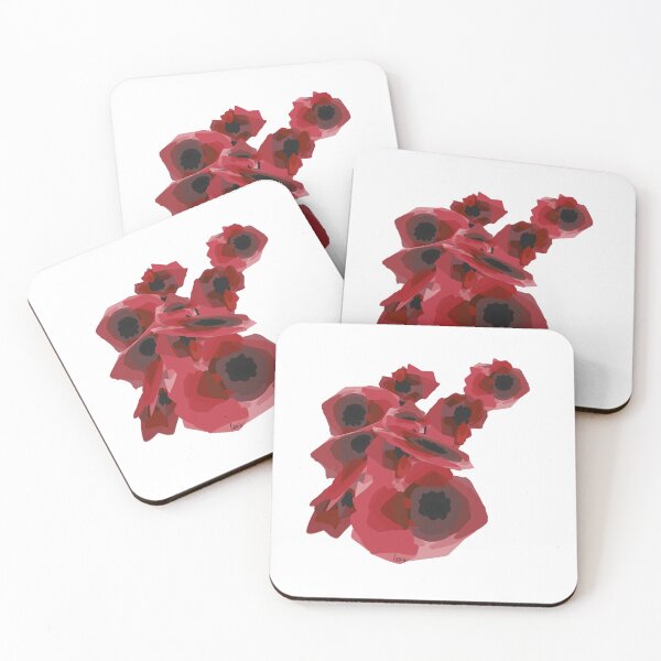 Item preview, poppies (white background) designed and sold by MentaLee.