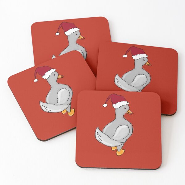 Item preview, christmas silly goose, geese with santa hat, cozy time designed and sold by liny-art.