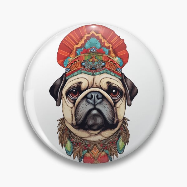Item preview, Bohemian Pug Dog designed and sold by PrettyPittie Shop.