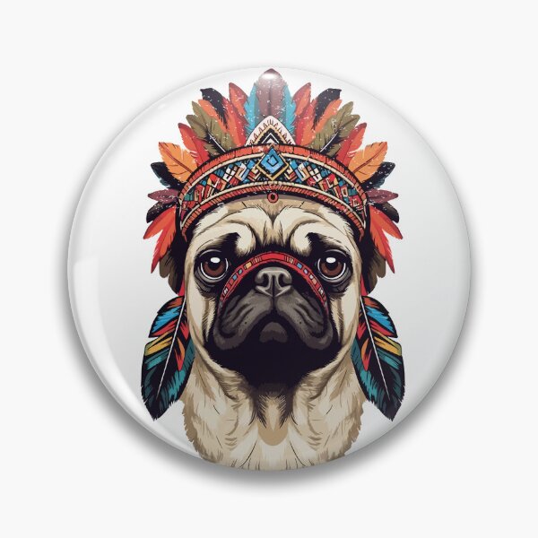Item preview, Native Pug Dog designed and sold by PrettyPittie Shop.