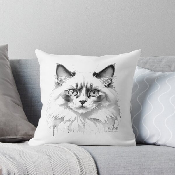Item preview, Serene Ragdoll - Watercolour Cat Print designed and sold by PixelFixArt.