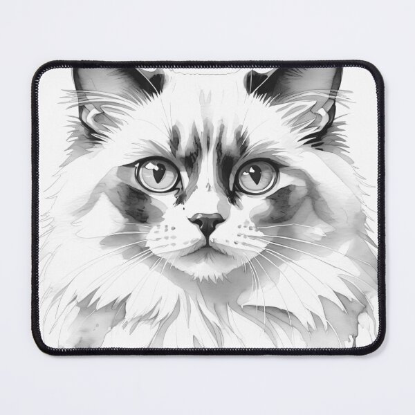 Item preview, Serene Ragdoll - Watercolour Cat Print designed and sold by PixelFixArt.