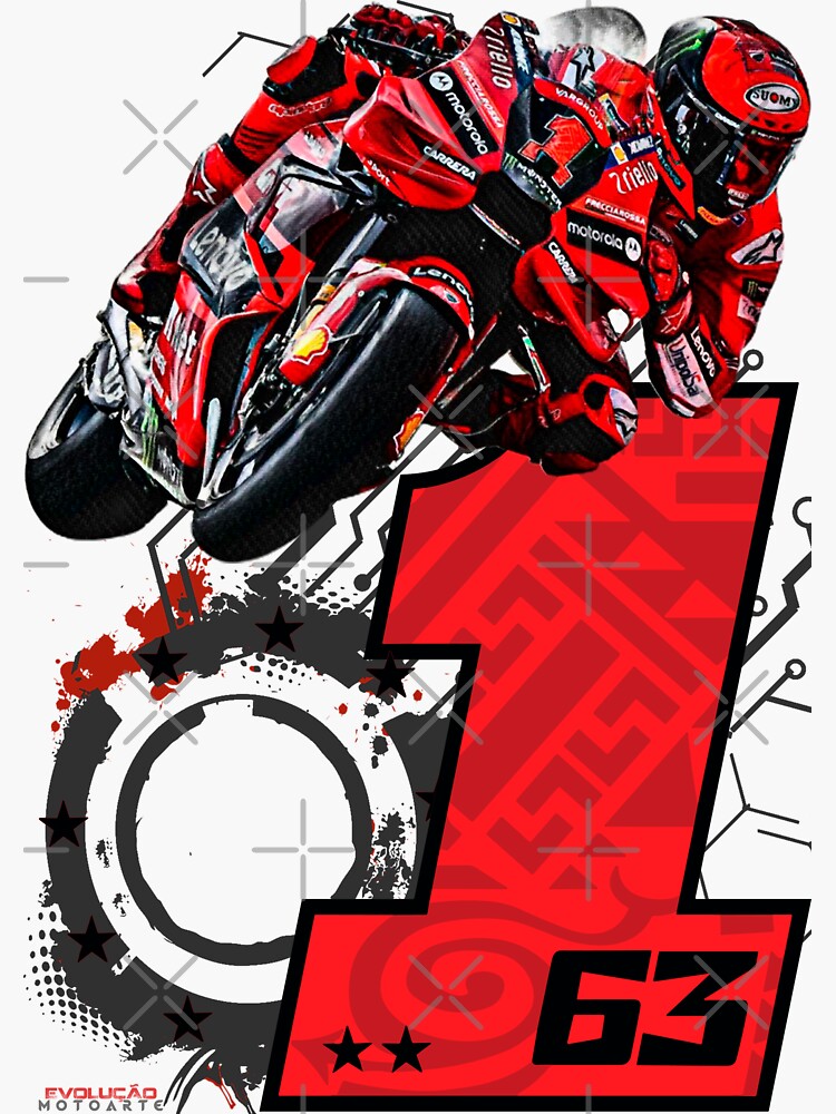 Moto GP Francesco Bagnaia Kit Motorbike Stickers - Star Sam