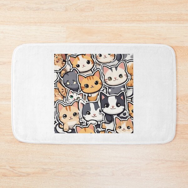 Item preview, cats cartoon sticker digital paper designed and sold by pig2u.