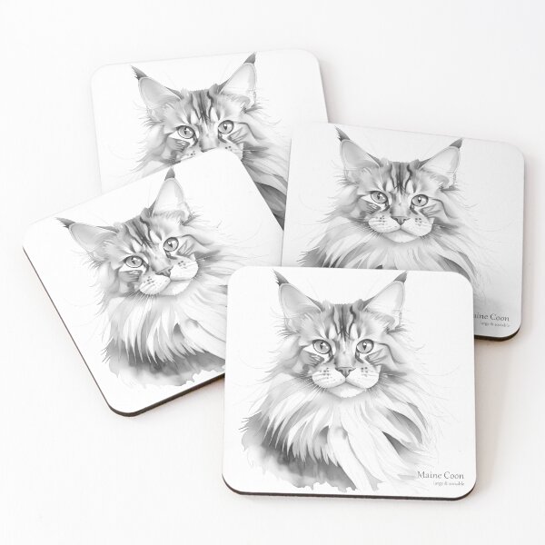 Item preview, Maine Coon Majesty - Cat Watercolour designed and sold by PixelFixArt.