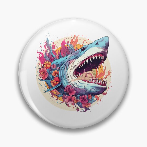 Item preview, Hungry Shark Eating Vintage Pinup Model designed and sold by MysticOzzy.