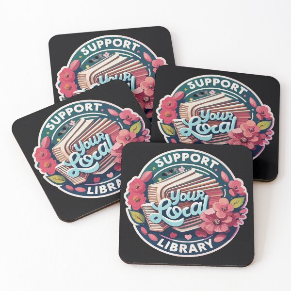 Item preview, Support Your Local Library Flowers Readers Book Lovers  designed and sold by sadedream.