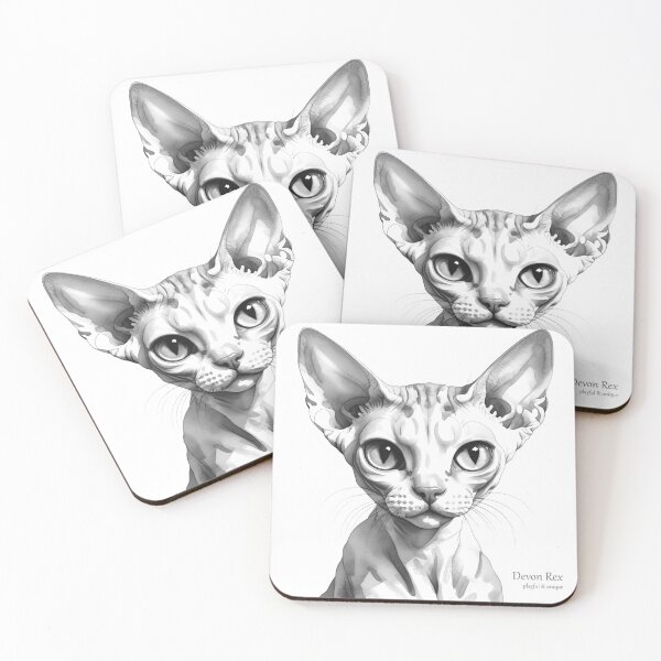 Item preview, Devon Rex - Watercolour Art designed and sold by PixelFixArt.