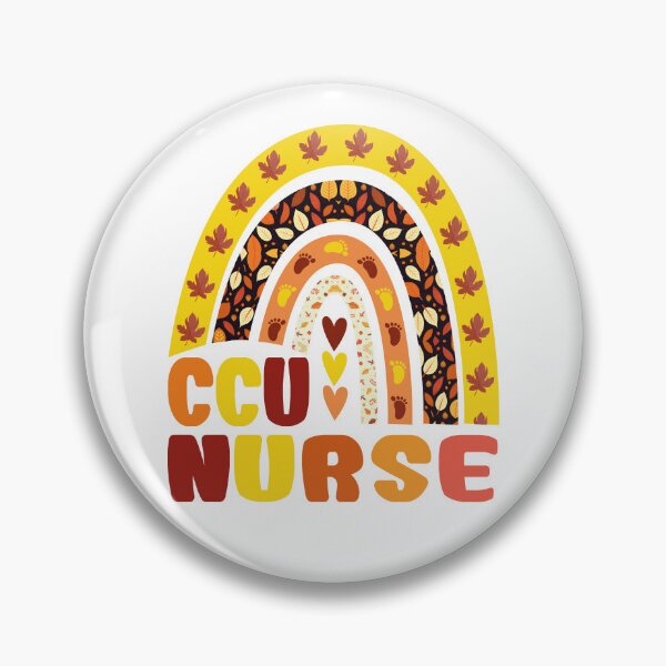 Item preview, CCU Nurse Rainbow Autumn Critical Care Unit Nurse Maple Leaf Fall Vibes designed and sold by Stick-Artistry.