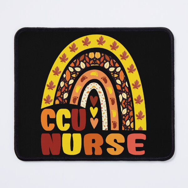 Item preview, CCU Nurse Rainbow Autumn Critical Care Unit Nurse Maple Leaf Fall Vibes designed and sold by Stick-Artistry.