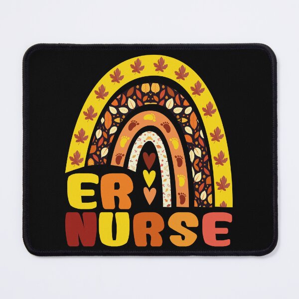 Item preview, ER Nurse Rainbow Autumn Paramedic Emergency Room Nurse Maple Leaf Fall Vibes designed and sold by Stick-Artistry.