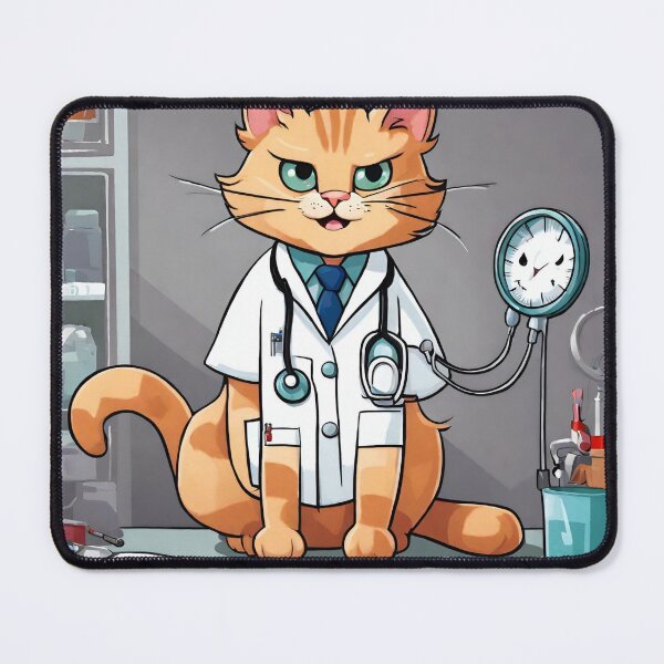 Item preview, doctor cat designed and sold by pig2u.