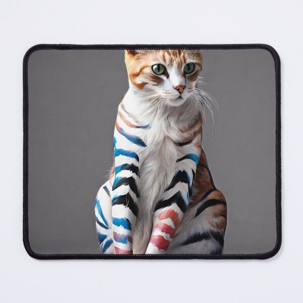 Item preview, cat colorfiul bodypaint designed and sold by pig2u.