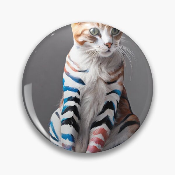 Item preview, cat colorfiul bodypaint designed and sold by pig2u.