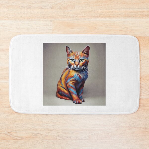 Item preview, cat colorfiul bodypaint designed and sold by pig2u.