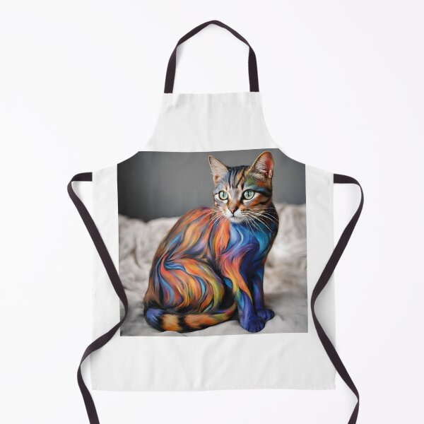 Item preview, cat colorfiul bodypaint designed and sold by pig2u.