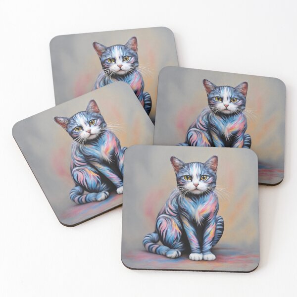 Item preview, cat colorfiul bodypaint designed and sold by pig2u.