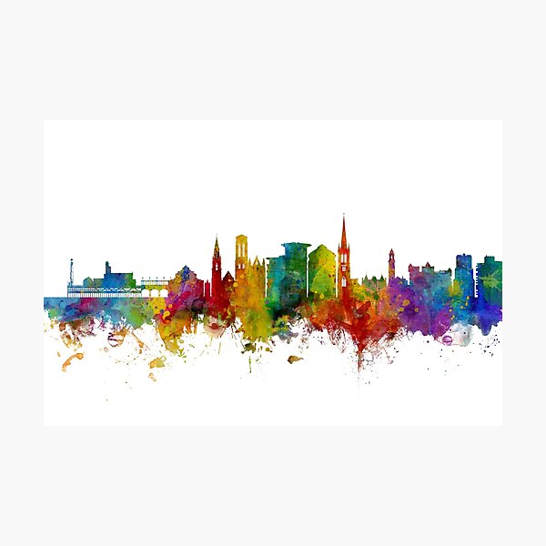 Item preview, Bournemouth England Skyline designed and sold by ArtPrints.