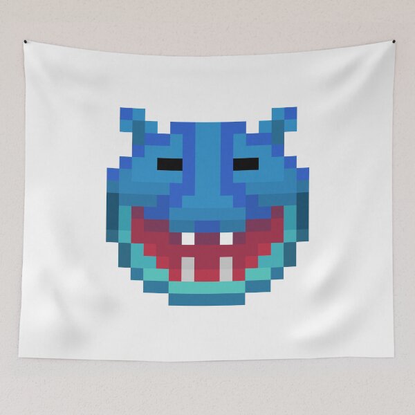 Item preview, Pixelated blue dragon face designed and sold by 16artypixels.