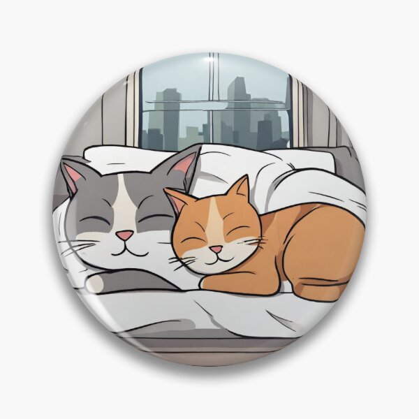 Item preview, 2 cats sleeping on the bed designed and sold by pig2u.