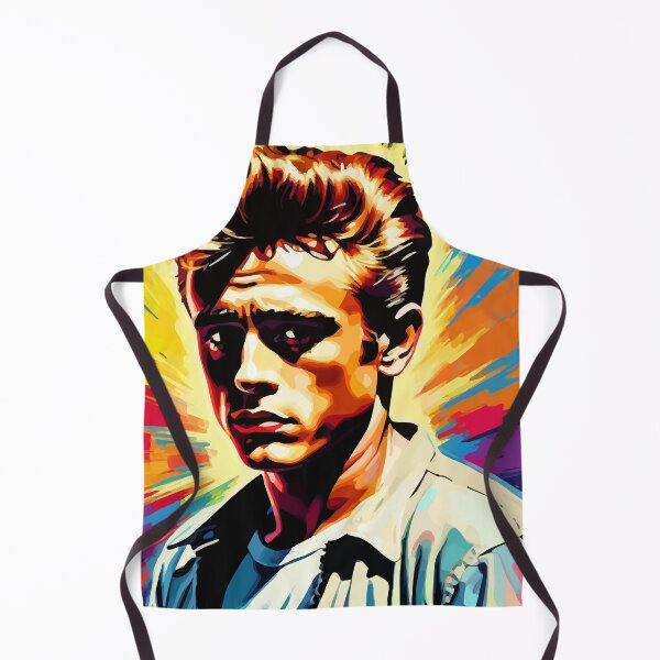 Item preview, James Dean portrait without text on colorful pop art background designed and sold by clon-dot-net.