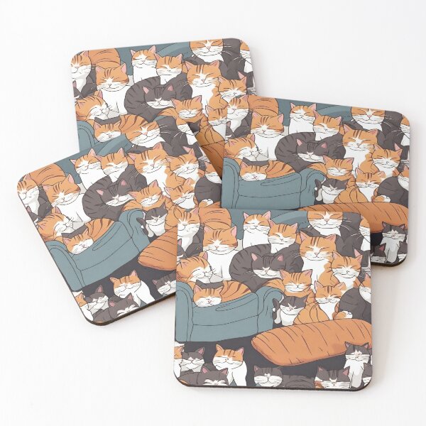 Item preview, cats sleeping on the bed designed and sold by pig2u.