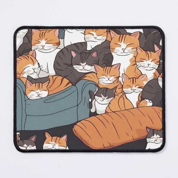 Item preview, cats sleeping on the bed designed and sold by pig2u.