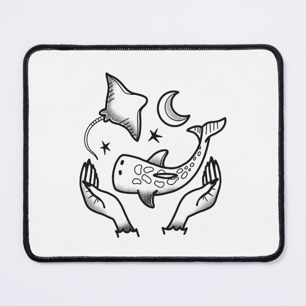 Item preview, Witchcore Boho Tattoo Hands, Whale shark and Stingray designed and sold by jazzydevil.