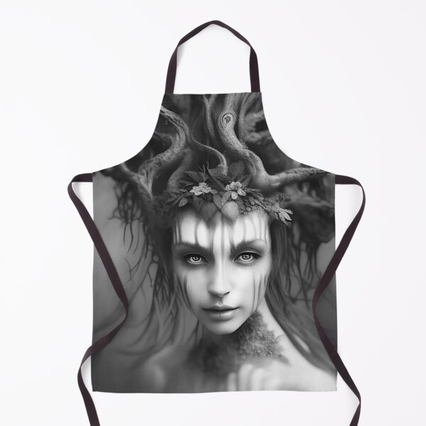 Item preview, Elana Rowanshade, Dryad of the Rowan Tree Black & White designed and sold by PyxieZen.